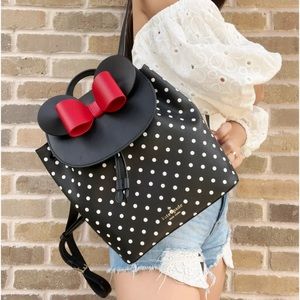 Set! Kate Spade New York x Disney Minnie Mouse Backpack & Matching Card Holder